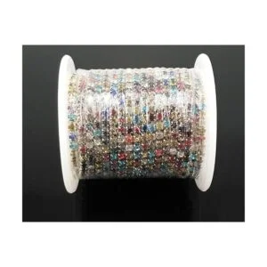 yueton 11 yards Plata Bottom Colorful Crystal Rhinestone_2