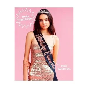 xo Fetti Banda de cumpleaños Queen tiara Brillo_2