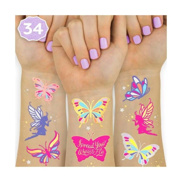 xo Fetti Tatuajes de mariposa para niños 34 estilos de_1