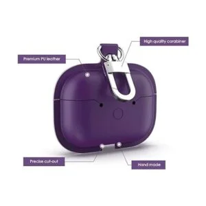wenew Funda de cuero para Airpods Pro 2019 con_3