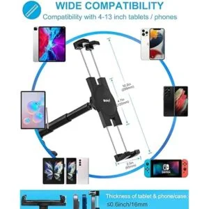 woleyi Soporte para tablet de coche tubo telescópico con_6