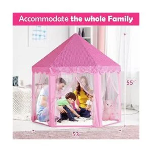 wilwolfer tienda de campaña tipo castillo de princesa para_5