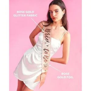 xo Fetti Faja de despedida de soltera con purpurina de