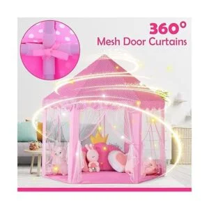 wilwolfer tienda de campaña tipo castillo de princesa para_4