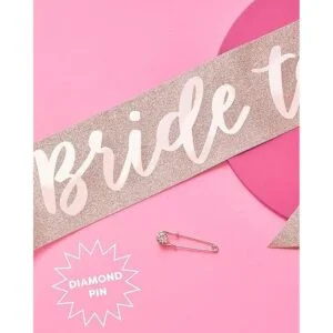 xo Fetti Faja de despedida de soltera con purpurina de