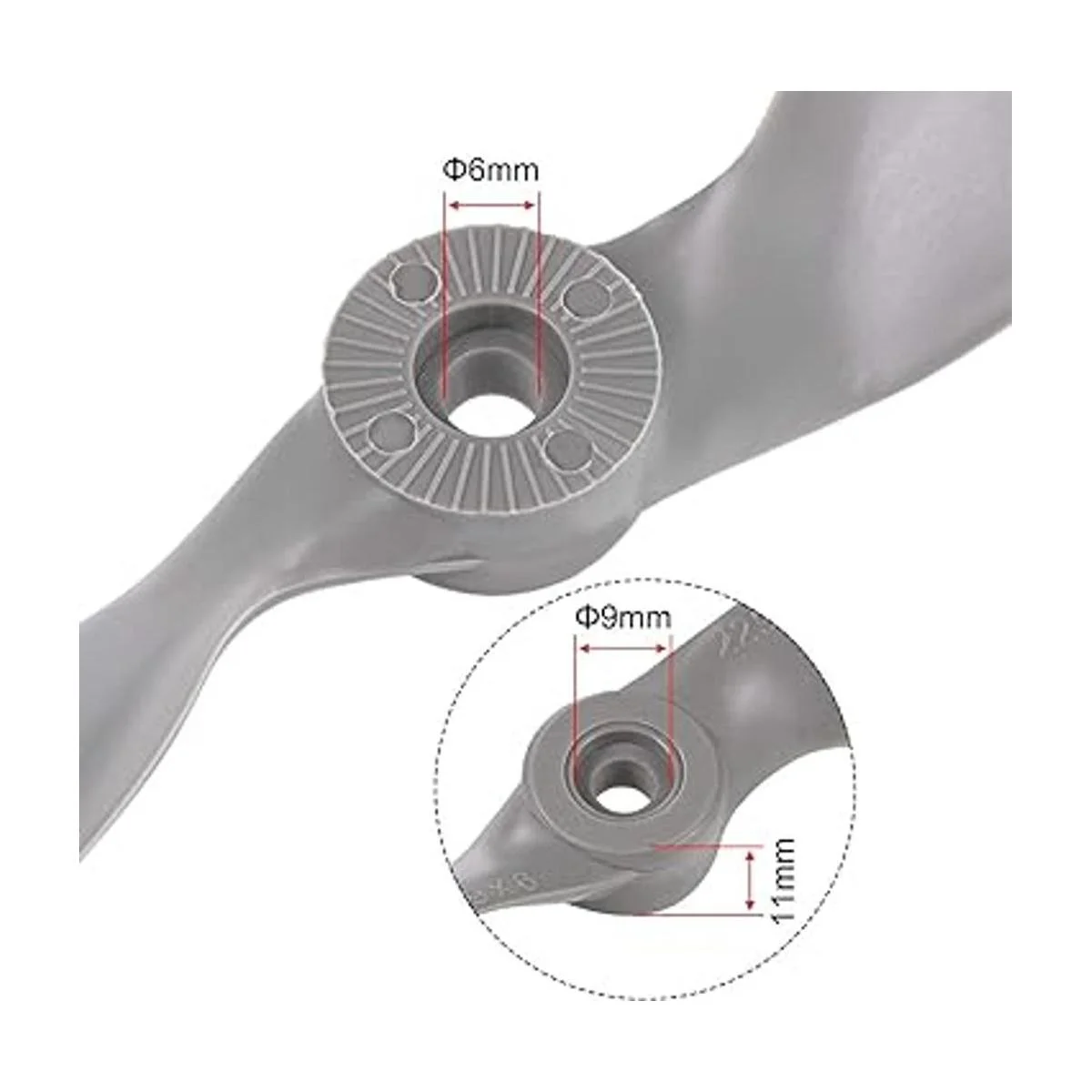uxcell RC Hélices CW 9x6 pulgadas 2paletas para avión_3