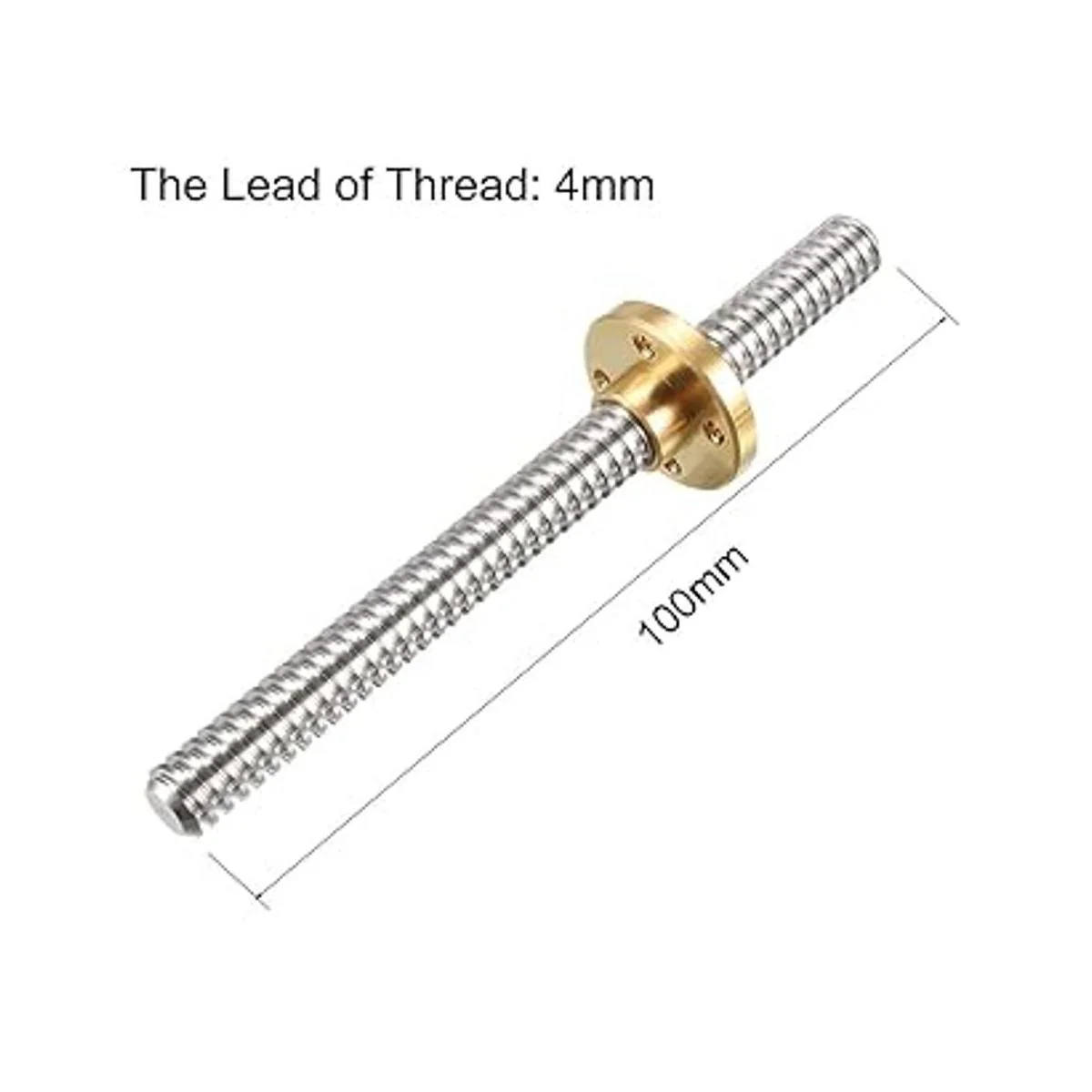 uxcell Varilla de tornillo de plomo T8 de 0.57 pulgadas de_2