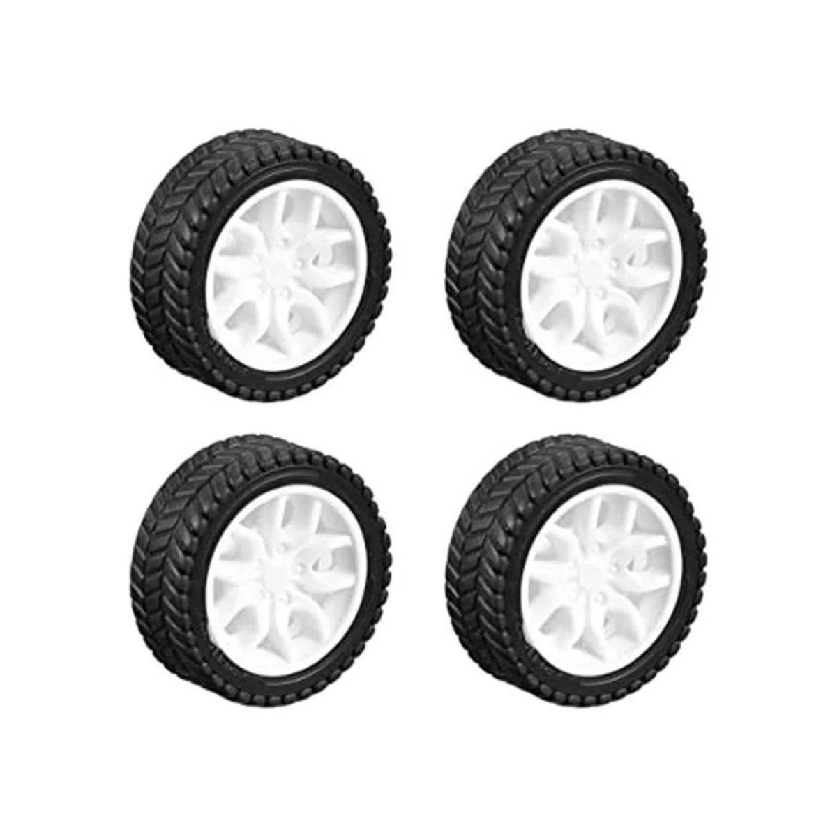 uxcell Rueda de plástico para coche con robot_1