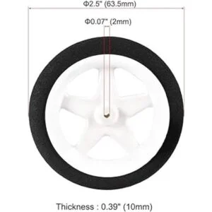 uxcell RC Modelo Plano Rueda Micro Deporte Rueda de 0.07_3