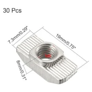 uxcell Tuercas de ranura en T deslizantes M6 medio rollo_2