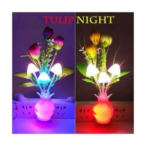 warmstor Seta Y La planta 7 colores luz LED de Noche con