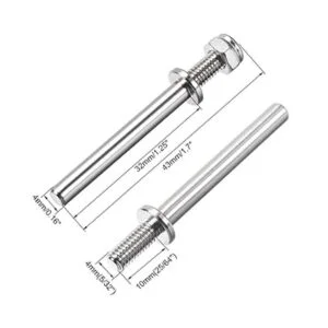 uxcell eje de transmisión de eje de acero con tuercas para_2