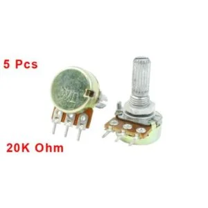 uxcell Un tipo lineal 3 terminales potenciómetro cónico_2