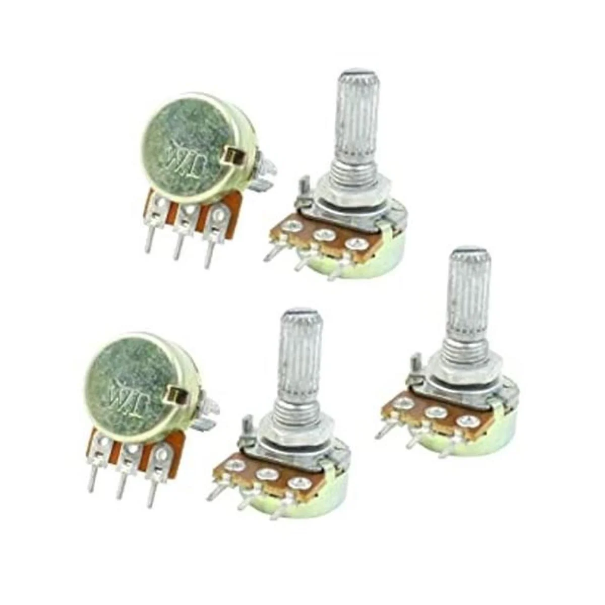 uxcell Un tipo lineal 3 terminales potenciómetro cónico_1