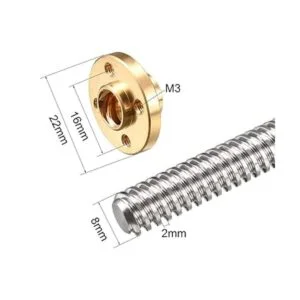 uxcell Varilla de tornillo de plomo T8 de 0.57 pulgadas de_3