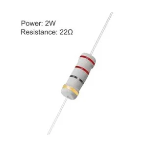 uxcell Resistencias de película de carbono de 22 ohmios 2_2