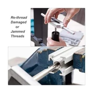 uxcell Grifo de mano métrico M12 rosca 1 paso 4 flautas