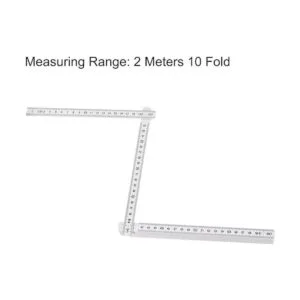 uxcell Regla plegable 6.6 ft 10 pliegues métrica ABS_2
