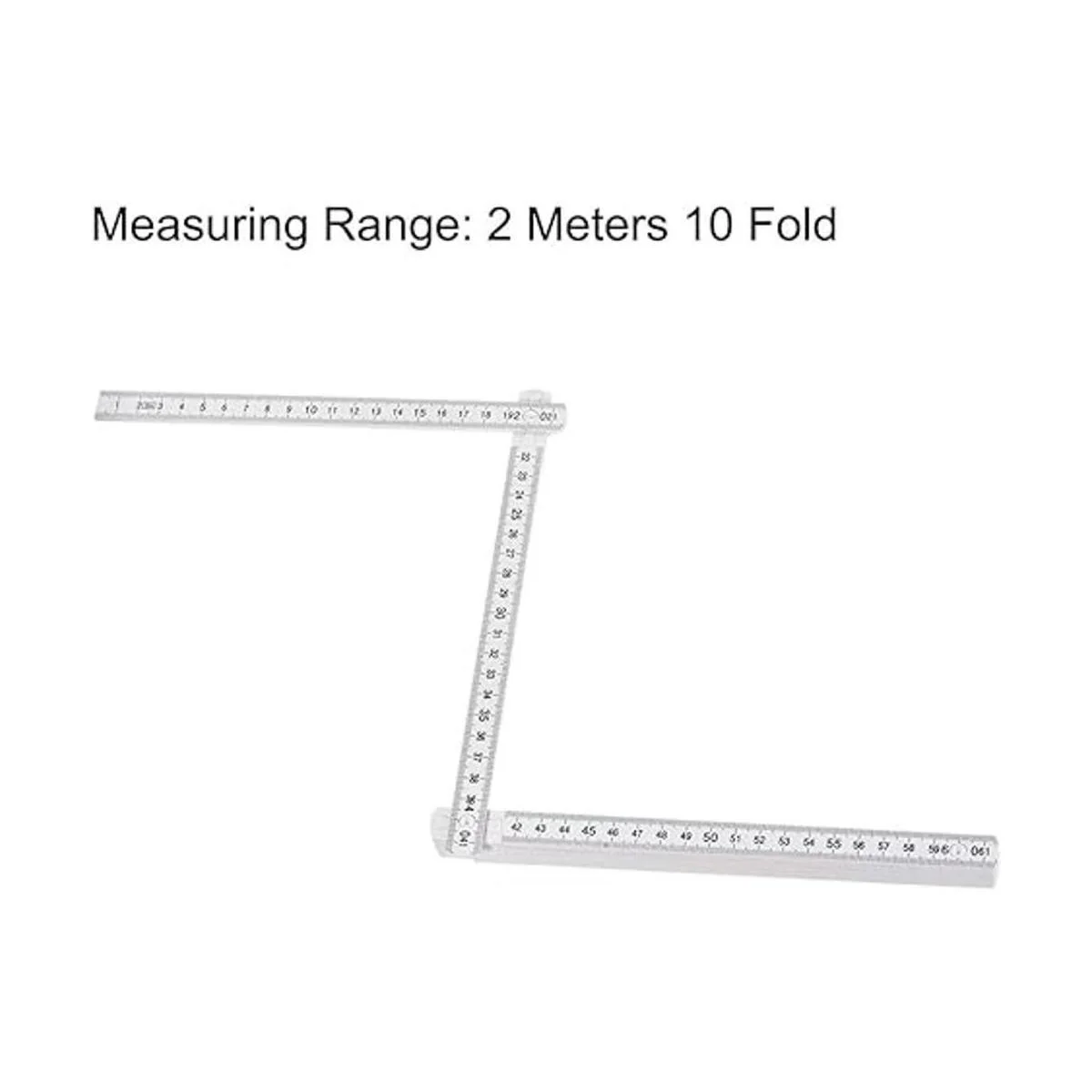uxcell Regla plegable 6.6 ft 10 pliegues métrica ABS_2