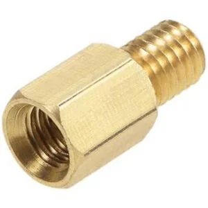 uxcell M6x10mm0.315 in machohembra latón hexagonal PCB_4