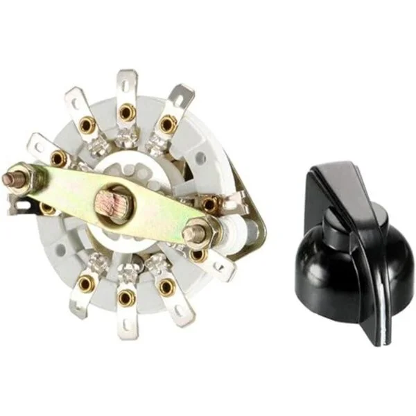 uxcell 2P4T Selector de interruptor giratorio de 2 polos_4