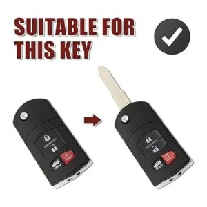 uxcell Carcasa inteligente con 4 botones para Mazda 3 5_3