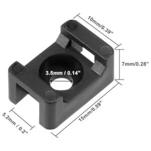 uxcell Soporte para alambre de nailon color negro_3