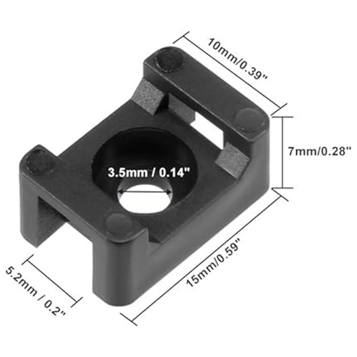 uxcell Soporte para alambre de nailon color negro_3