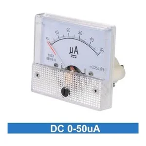 uxcell Medidor de panel de corriente analógica DC 050uA_2