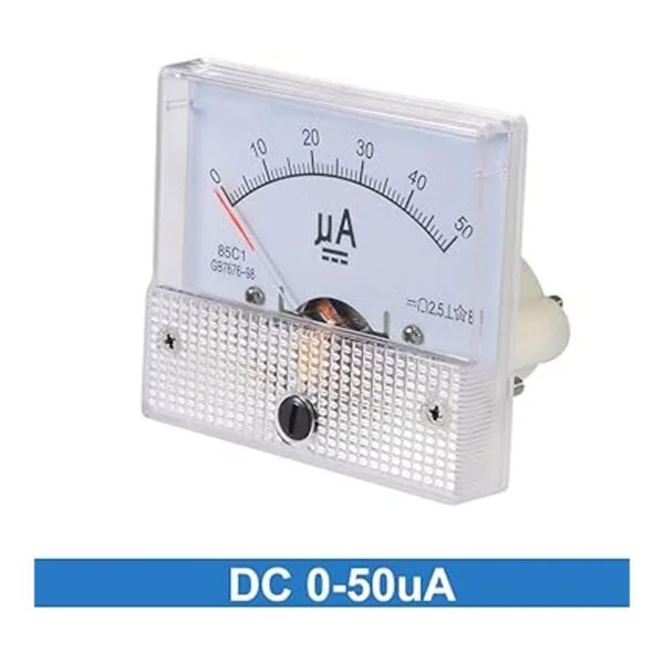 uxcell Medidor de panel de corriente analógica DC 050uA_2