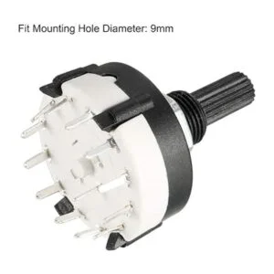 uxcell 1P12T Selector de interruptor rotativo de 1 polo_3