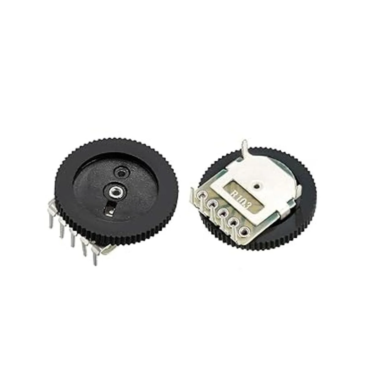 uxcell 0.630x0.079 in Ohm Dial Taper Volumen Rueda Dúplex_4