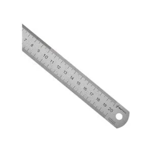 uxcell Regla recta 7.9 in 7.9 in métrica acero_5