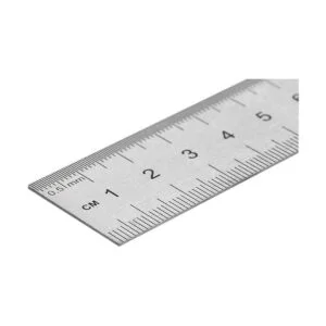 uxcell Regla recta 7.9 in 7.9 in métrica acero_3