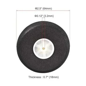 uxcell Ruedas de avión RC 4 unidades 25 x 012 pulgadas_3