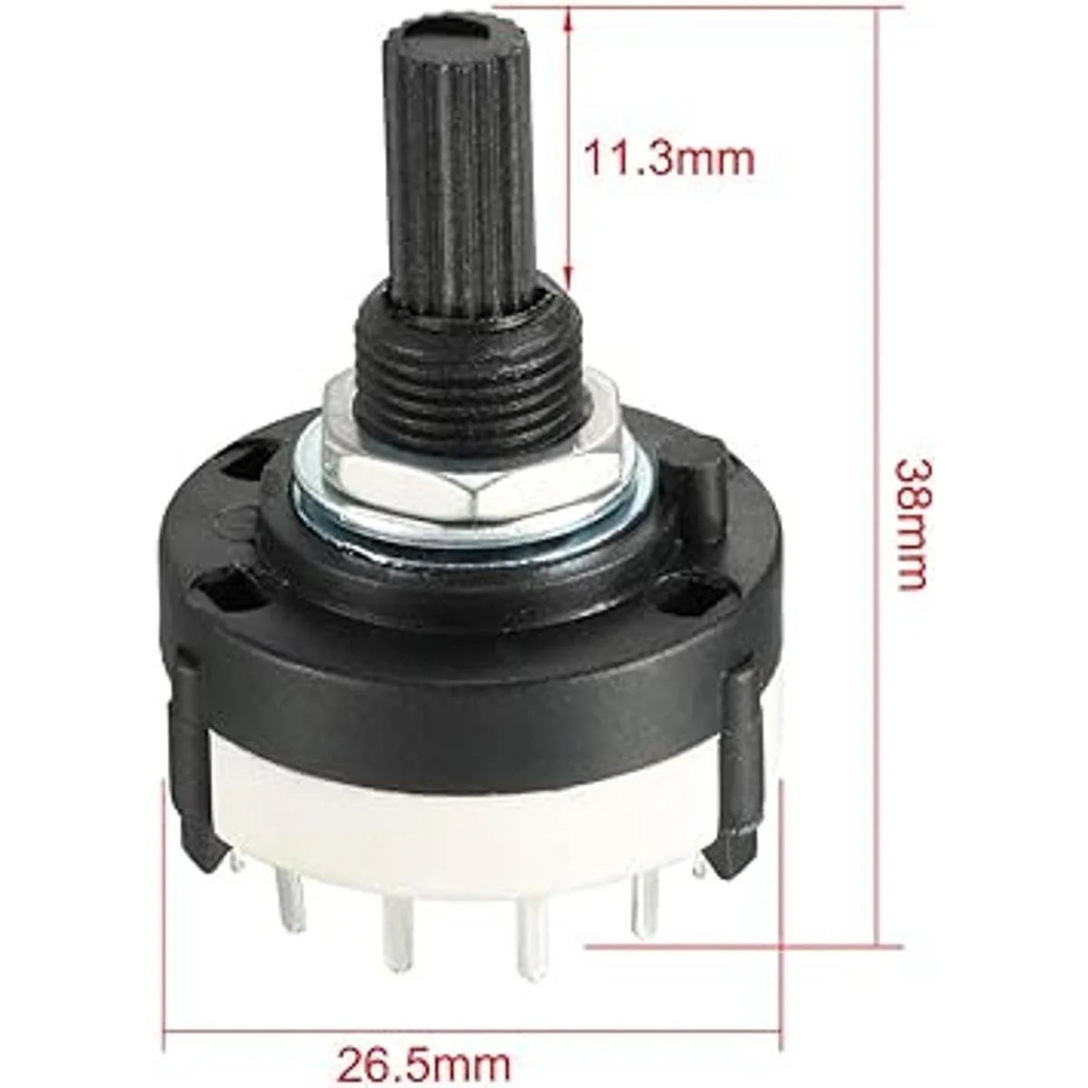 uxcell 1P8T Interruptor giratorio de canal de 8_2