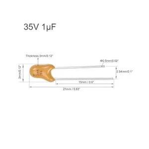 uxcell Condensador de tantalio 1uF condensador_2