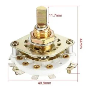 uxcell 2P4T Selector de interruptor giratorio de 2 polos_2