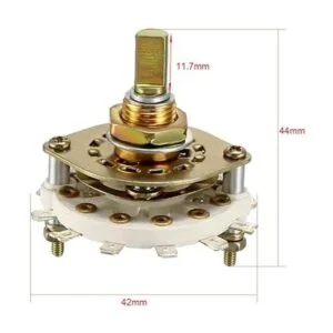 uxcell 3P3T 3 Pole 3 Posiciones 1Deck Band Channel Rotary_2