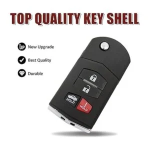 uxcell Carcasa inteligente con 4 botones para Mazda 3 5_2