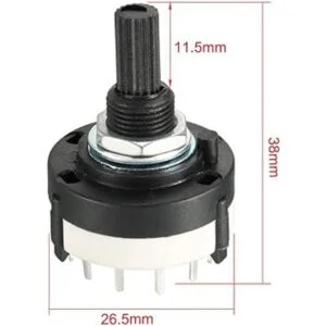 uxcell 1P12T Selector de interruptor rotativo de 1 polo_2