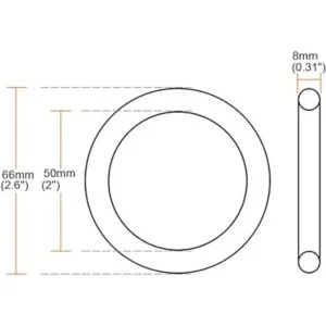uxcell Hebilla de metal multiusos soldada de 2.598 in x_2