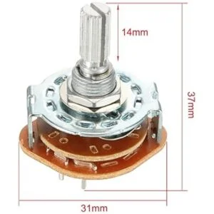 uxcell 2P4T Selector de interruptor rotativo de canal de_2