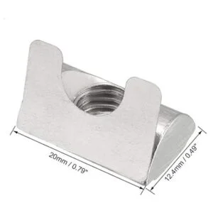 uxcell Tuercas de resorte M8 T universales con hoja de_2