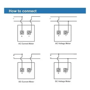 uxcell Medidor de panel de corriente analógica DC 03A 85C1_5