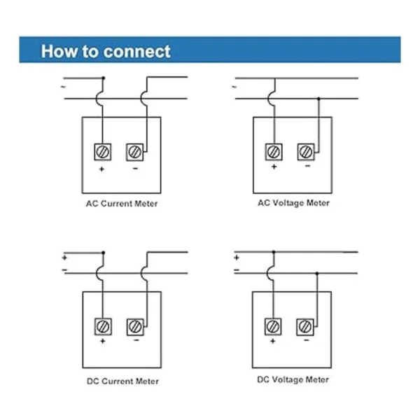 uxcell Medidor de panel de corriente analógica DC 03A 85C1_5