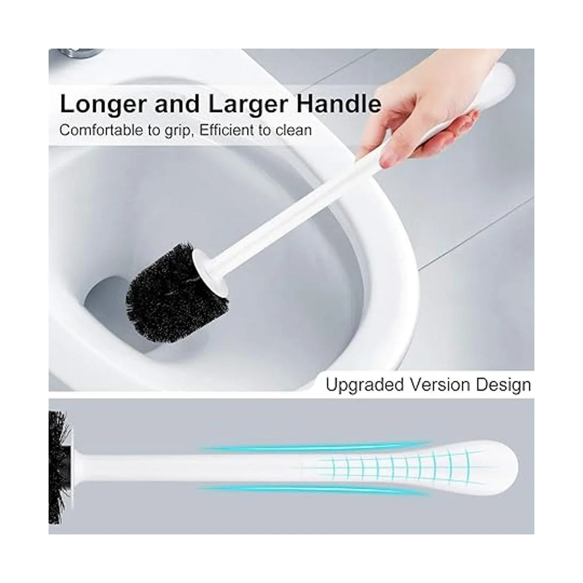 uptronic Paquete de 2 cepillos de inodoro con soporte_4