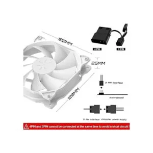 uphere Ventilador de caja blanca de 4.724 in de larga vida_5