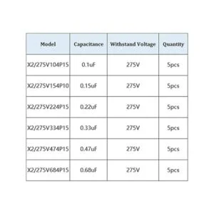 uxcell Juego de condensadores de polipropileno 01uF_3