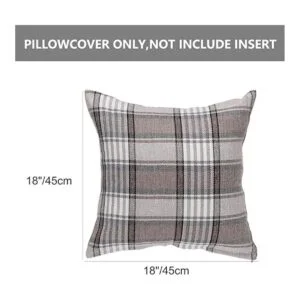 uxcell Juego de 2 fundas de almohada de cuadros de búfalo